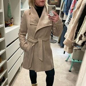 Donna Karan Women's Beige Belted Coat